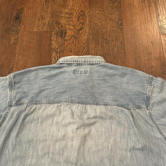Vintage Levis Shirt Men's 2XL Blue Denim Button Down Shirt Western Pocket VTG - Picture 9 of 10